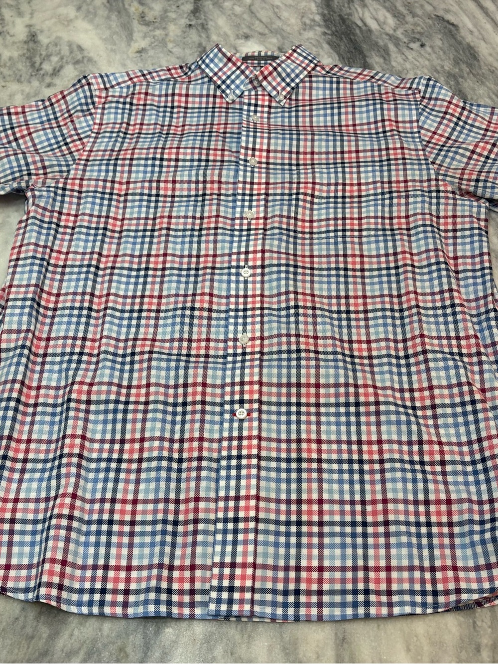 Daniel Cremieux Men’s Plaid Button-Down Shirt - Red & Blue